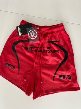Hellstar Warm Up Shorts Red